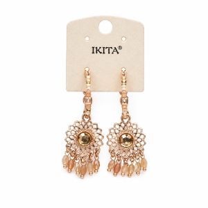 Boucles d’oreilles IKITA rosace doré rosé - bijou Ikita unique