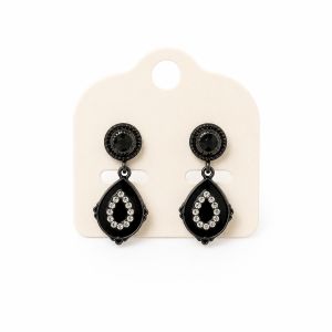Boucles Élégance Noire IKITA - bijou Ikita unique