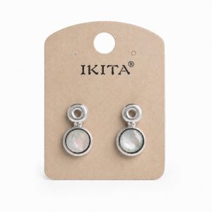 Boucles Ikita Opale Argent - bijou Ikita unique