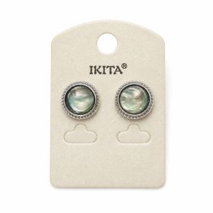 Boucles puces opale irisée Ikita - bijou Ikita unique