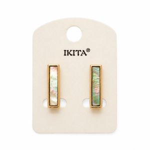 Boucles puces barre opale Ikita - bijou Ikita unique