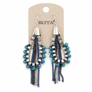 Boucles Ikita Blue Cascade - bijou Ikita unique