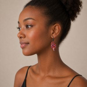 Boucles Ikita Feuille Sunset - bijou Ikita unique
