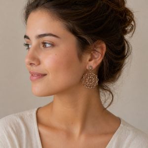 Boucles d’oreilles rosace IKITA - bijou Ikita unique