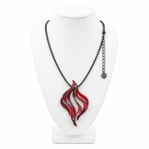 Collier pendentif flamme rouge IKITA - bijou Ikita unique