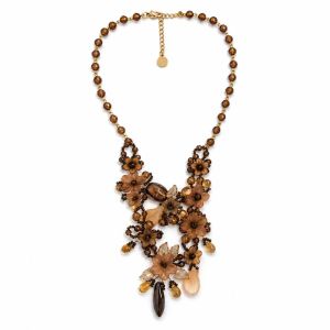 Collier floral ambre Ikita - bijou Ikita unique