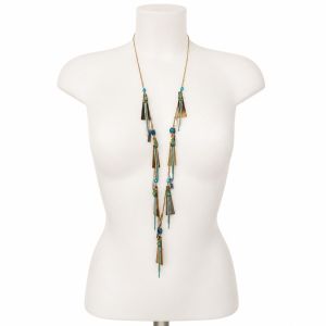 Collier long bohème turquoise IKITA - bijou Ikita unique