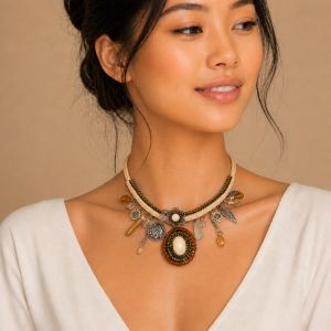 Collier ras de cou bohème charms IKITA - bijou Ikita unique
