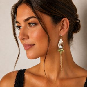 Boucles IKITA fleurs nacrées - bijou Ikita unique
