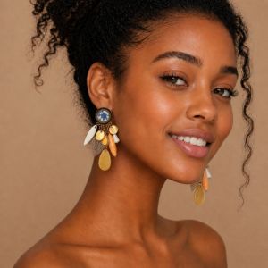 Boucles IKITA bohème éclat floral - bijou Ikita unique