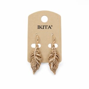 Boucles IKITA feuilles rosées - bijou Ikita unique