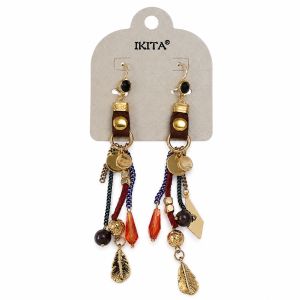 Boucles bohème pampilles dorées IKITA - bijou Ikita unique