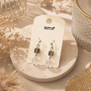 Parure cristal fumé multi-rangs - bijou Ikita unique