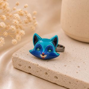 Bague Renard Émaillée - bijou Ikita unique