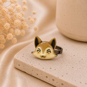 Bague Renard Émail Doux - bijou Ikita unique