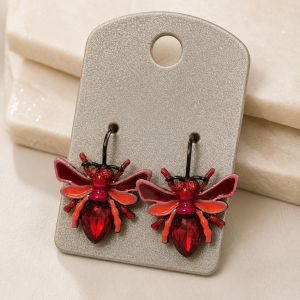 Boucles Abeille Rouge Éclatante - bijou Ikita unique
