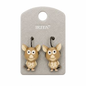 Boucles Petit Animal Beige - bijou Ikita unique