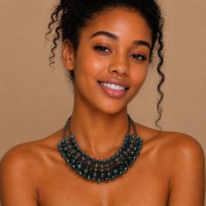Collier Statement Perles Irisées - bijou Ikita unique