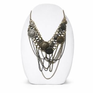 Collier plastron multi-chaînes vintage - bijou Ikita unique
