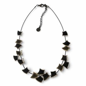 Collier Éclat Graphique Noir - bijou Ikita unique