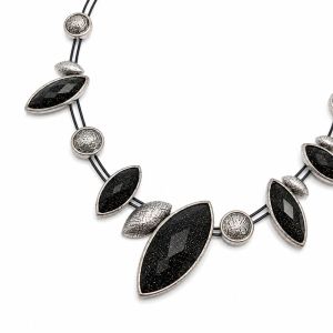 Collier IKITA Noir Pailleté - bijou Ikita unique