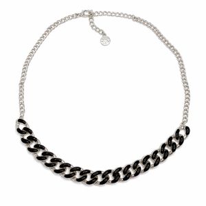 Collier IKITA Chaîne Noir Argent - bijou Ikita unique