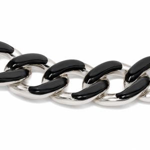 Collier IKITA Chaîne Noir Argent - bijou Ikita unique