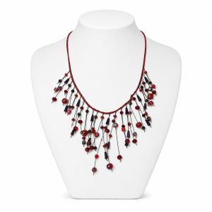 Collier Cascade Rubis IKITA - bijou Ikita unique