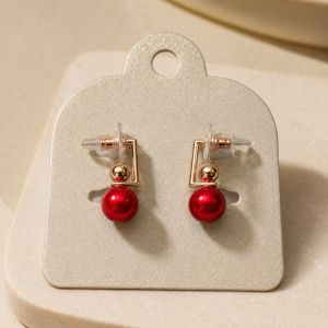 Boucles d’oreilles perles rouges IKITA - bijou Ikita unique