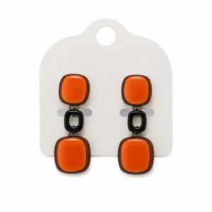 Boucles Ikita Orange Émail - bijou unique