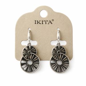 Boucles d’oreilles argentées spirales IKITA - bijou unique