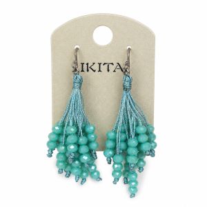 Boucles turquoise éclat bohème IKITA - bijou unique