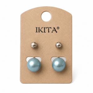 Boucles d’oreilles Élégance Perle Bleue IKITA - bijou unique
