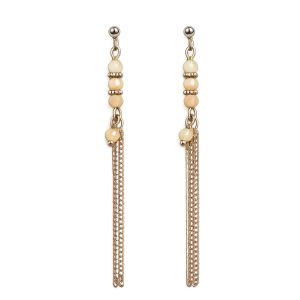Boucles Élégance Chaîne Ivoire - bijou unique
