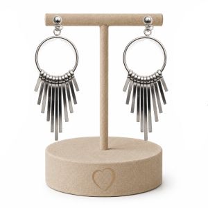 Boucles Halo Graphique Argent - bijou unique