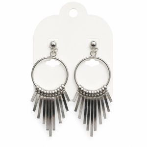Boucles Halo Graphique Argent - bijou unique