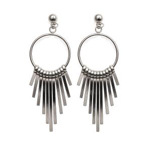 Boucles Halo Graphique Argent - bijou unique