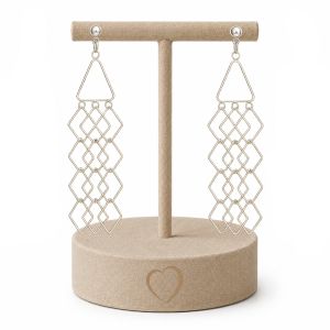 Boucles IKITA Cascade Géométrique Argentée - bijou unique