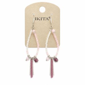 Boucles IKITA Douce Rosée - bijou unique