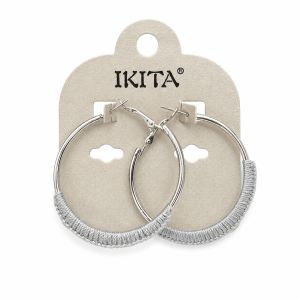 Boucles Créoles Argent Tressé IKITA - bijou unique