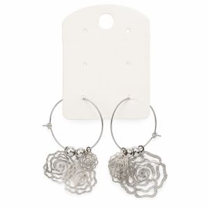 Boucles Roses Argentées Élégance - bijou unique
