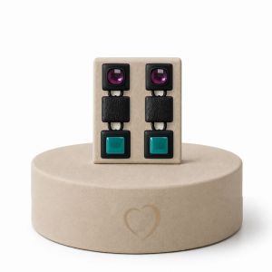 Boucles Graphisme Nocturne - bijou unique