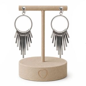 Boucles Halo Graphique Argent - bijou unique