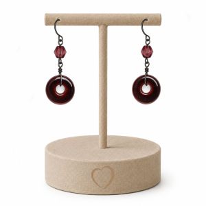 Boucles Pendantes Anneau Pailleté Bicolore - bijou unique