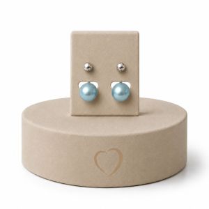 Boucles d’oreilles Élégance Perle Bleue IKITA - bijou unique