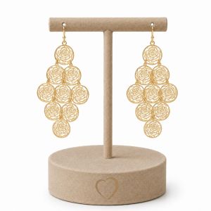 Boucles d’oreilles Rosaces Dorées IKITA - bijou unique