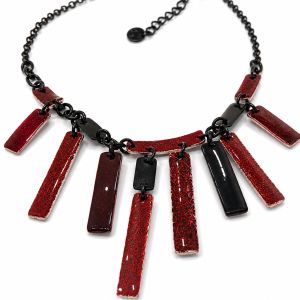 Collier Rouge Nocturne IKITA - bijou unique
