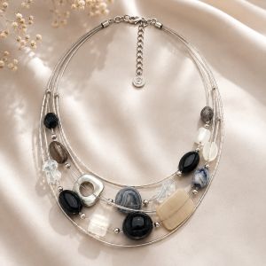 Collier Multi-Rangs Graphique IKITA - bijou unique
