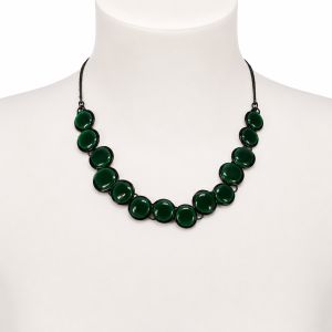 Collier Émeraude Graphique IKITA - bijou unique
