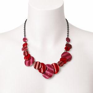Collier Rouge Fuchsia IKITA - bijou unique